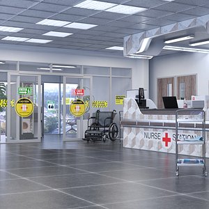 Hospital Hall Pro 3D model