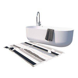 3D model Bath With Decor