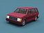 Stylized Cartoon Minivan 80s