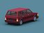 Stylized Cartoon Minivan 80s