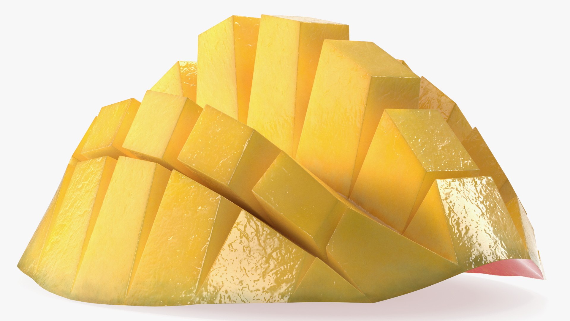 Mango Cut In Squares Red Model - TurboSquid 2108905