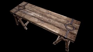 wooden table 3D model