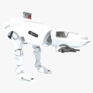 sci-fi combat walker 3d model