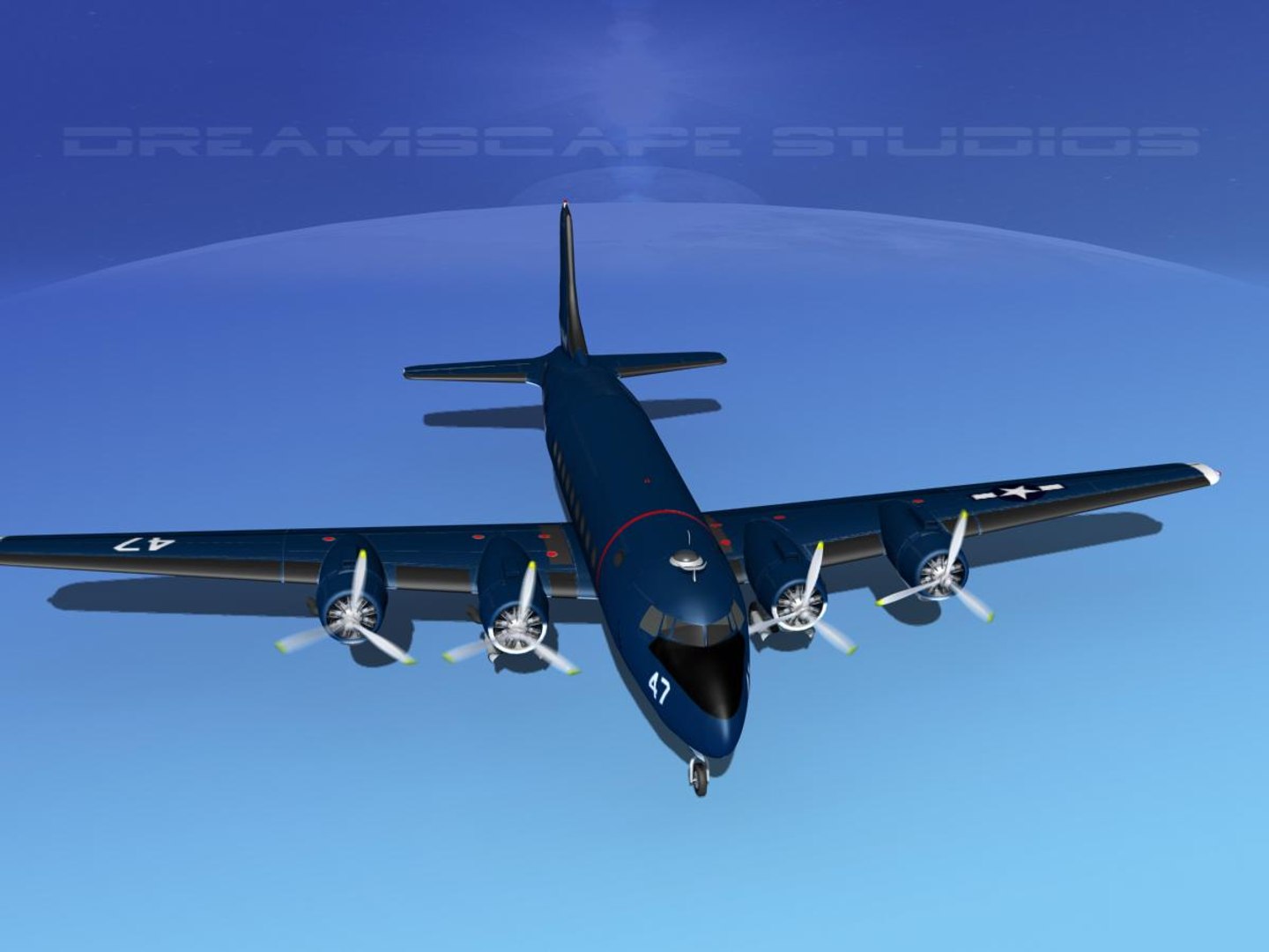 3D propellers douglas r5d model - TurboSquid 1307553