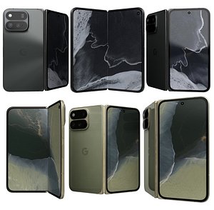 3D model Google Pixel 11 Pro Fold Black And Green