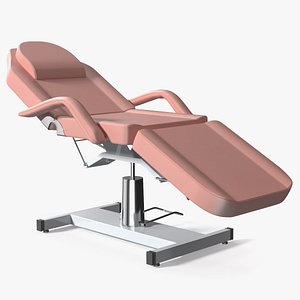 Electric Beauty Treatment Bed Pink Rigged 3D model
