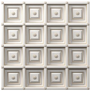 Classical coffered ceiling 3D model 3D model