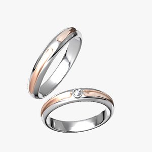 3D wedding ring model