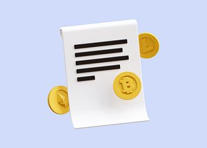 3D model Crypto Smart Contract 3D Illustration