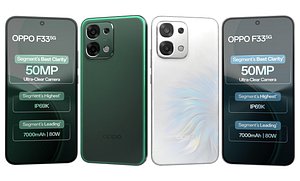 3D model Oppo F33 5G Green And White