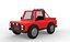 carro jipe modelo 3D Low-poly