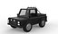 carro jipe modelo 3D Low-poly