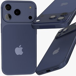 Iphone 17 Pro Max Deep Blue 3D