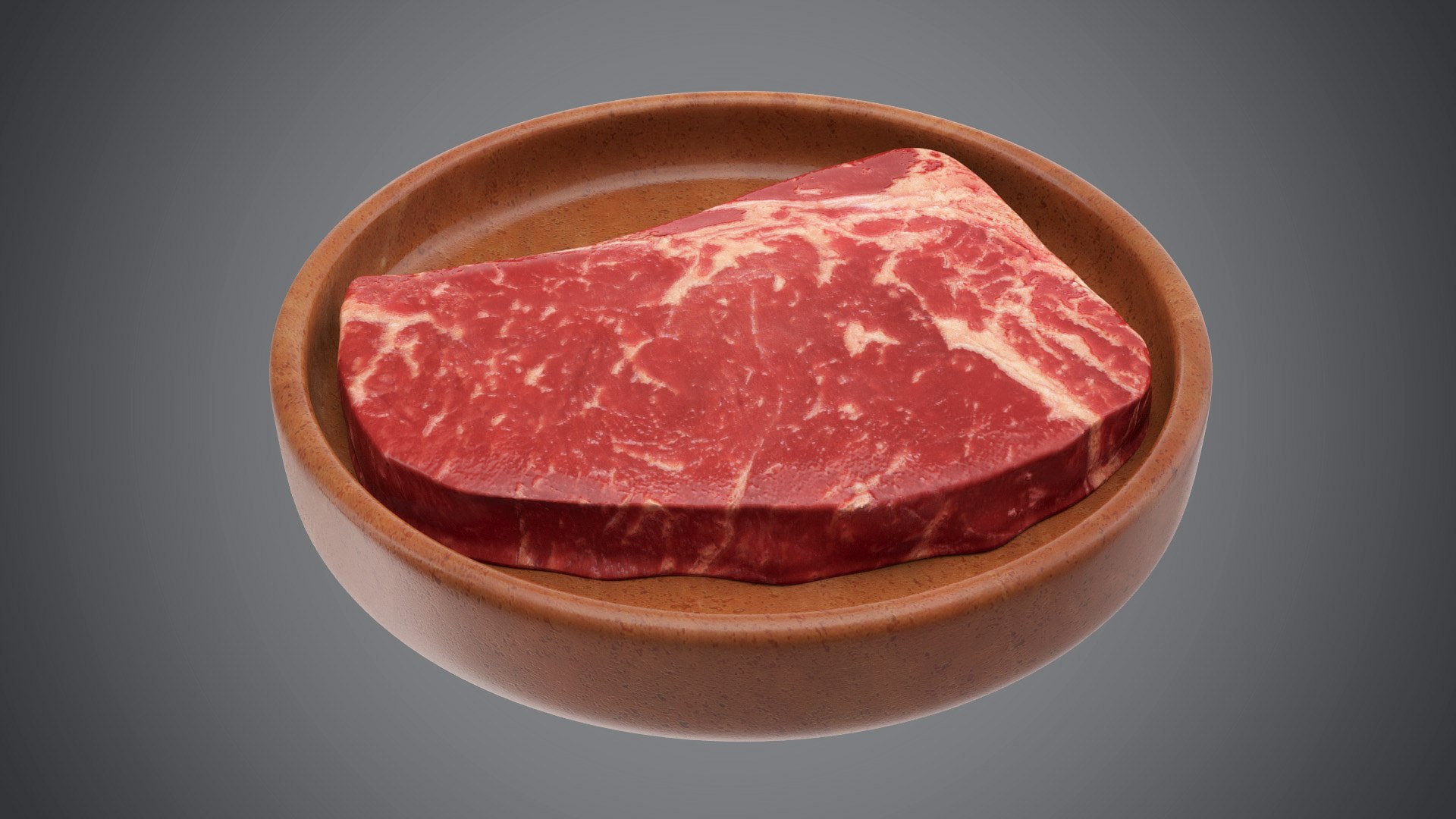 Raw meat clay plate model - TurboSquid 1521831