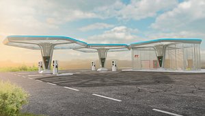 Electric Vehicle Charging Station 4 model