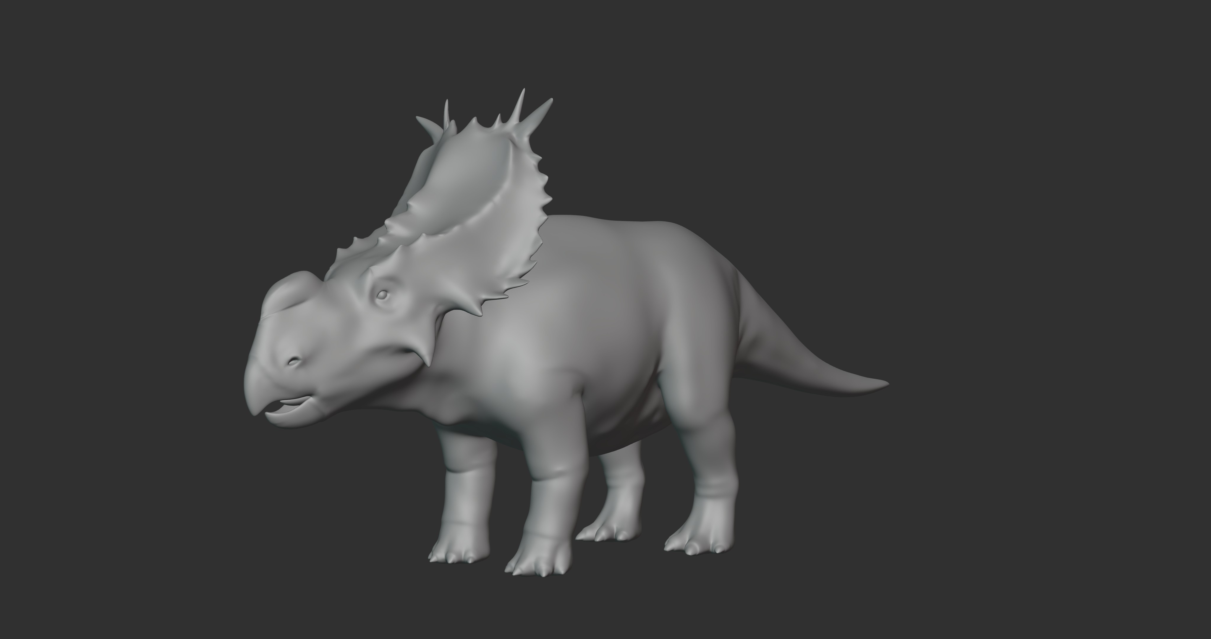 Pachyrhinosaurus Basemesh Low Poly 3D - TurboSquid 1994714
