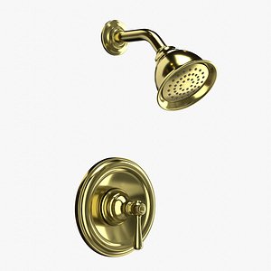 Classic Style Polished Brass Shower