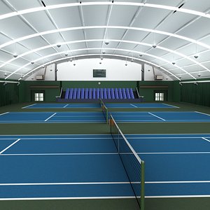 3ds max indoor tennis courts