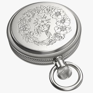 Silver Tiffany Pocket Watch Closed