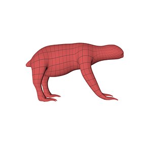 3d model base mesh sloth