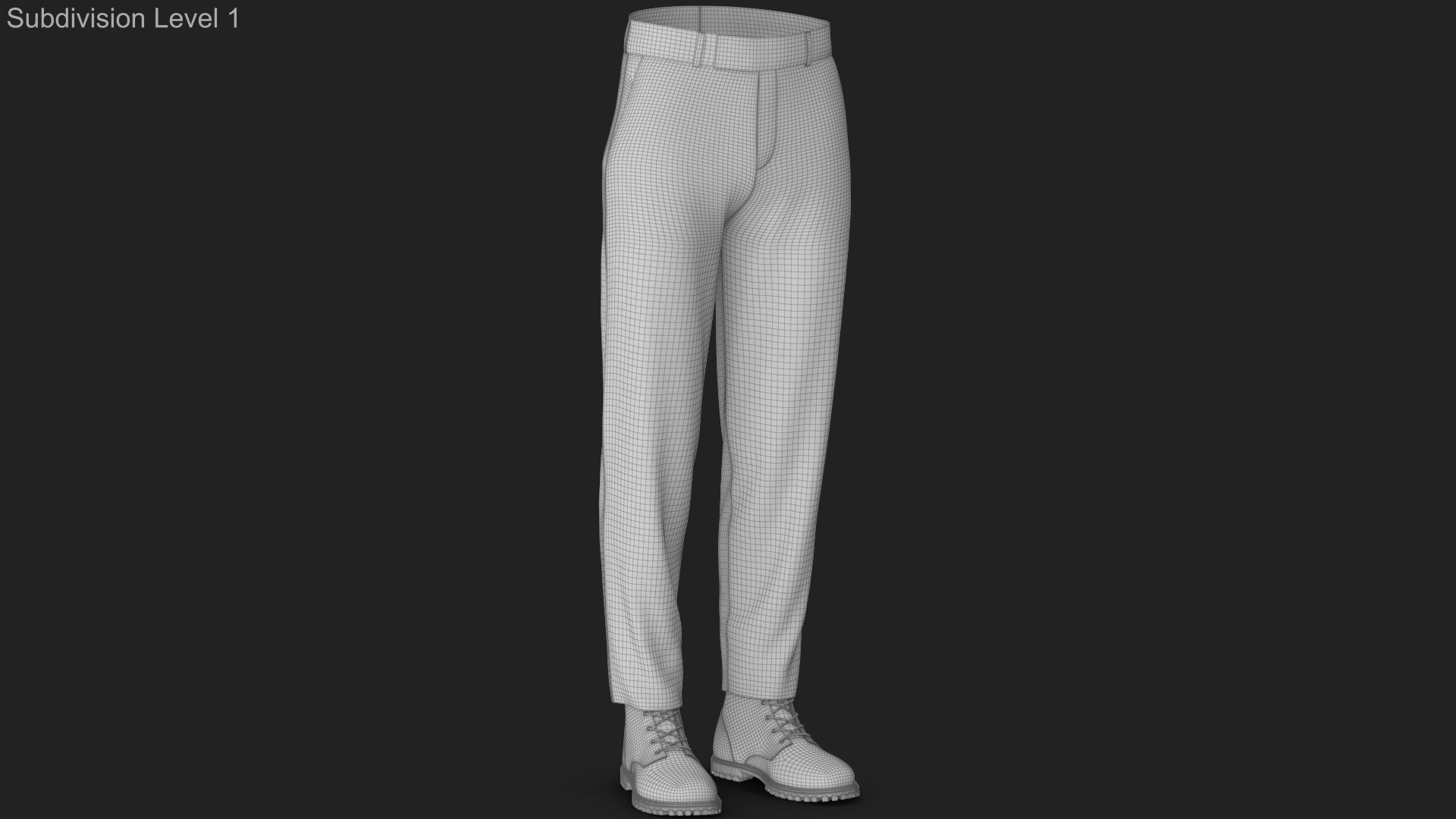 3D Trousers and Boots 2 model https://p.turbosquid.com/ts-thumb/uU/4ryiYA/7a/wireframe_01/jpg/1717658725/1920x1080/fit_q87/5057d926a2ec1dbaeaad4fff258aee9d293b6947/wireframe_01.jpg
