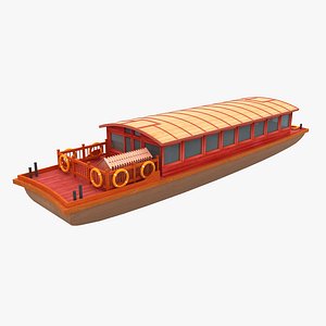 3D model Suzhous Shantang Street Chinese Boat