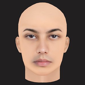 Low Poly Duki Rapper Head