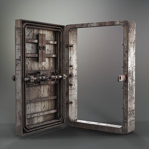 Bunker door Pbr lowpoly bunker gate 03 Low-poly