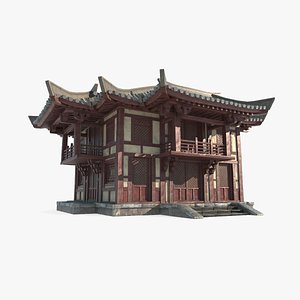 Asian Ancient Architecture City Store 3D model