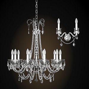 Italamp collezione 262 263 classic chandelier and wall lamp