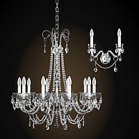 Italamp collezione 262 263 classic chandelier and wall lamp