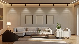 Living Room - 01 3D model