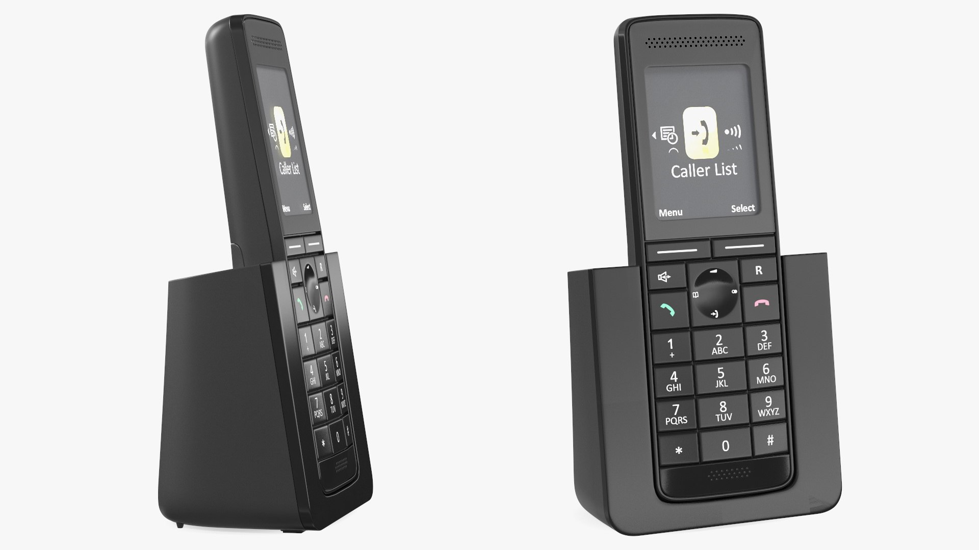 Single Cordless DECT Home Phone with Charger 3D model preview