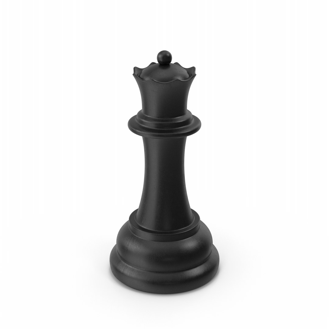 3D Black Chess Queen Model - TurboSquid 2137990