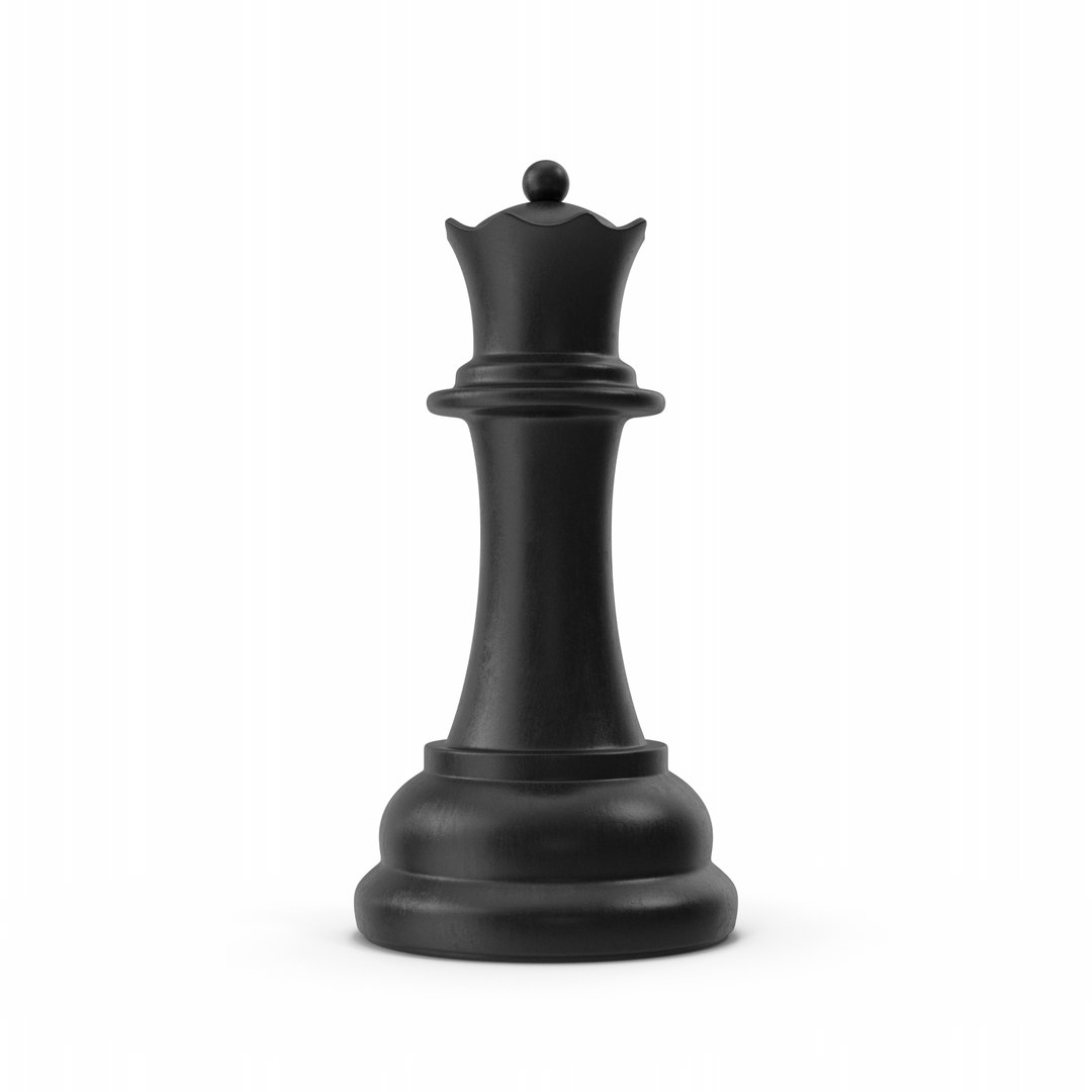 3D Black Chess Queen Model - TurboSquid 2137990