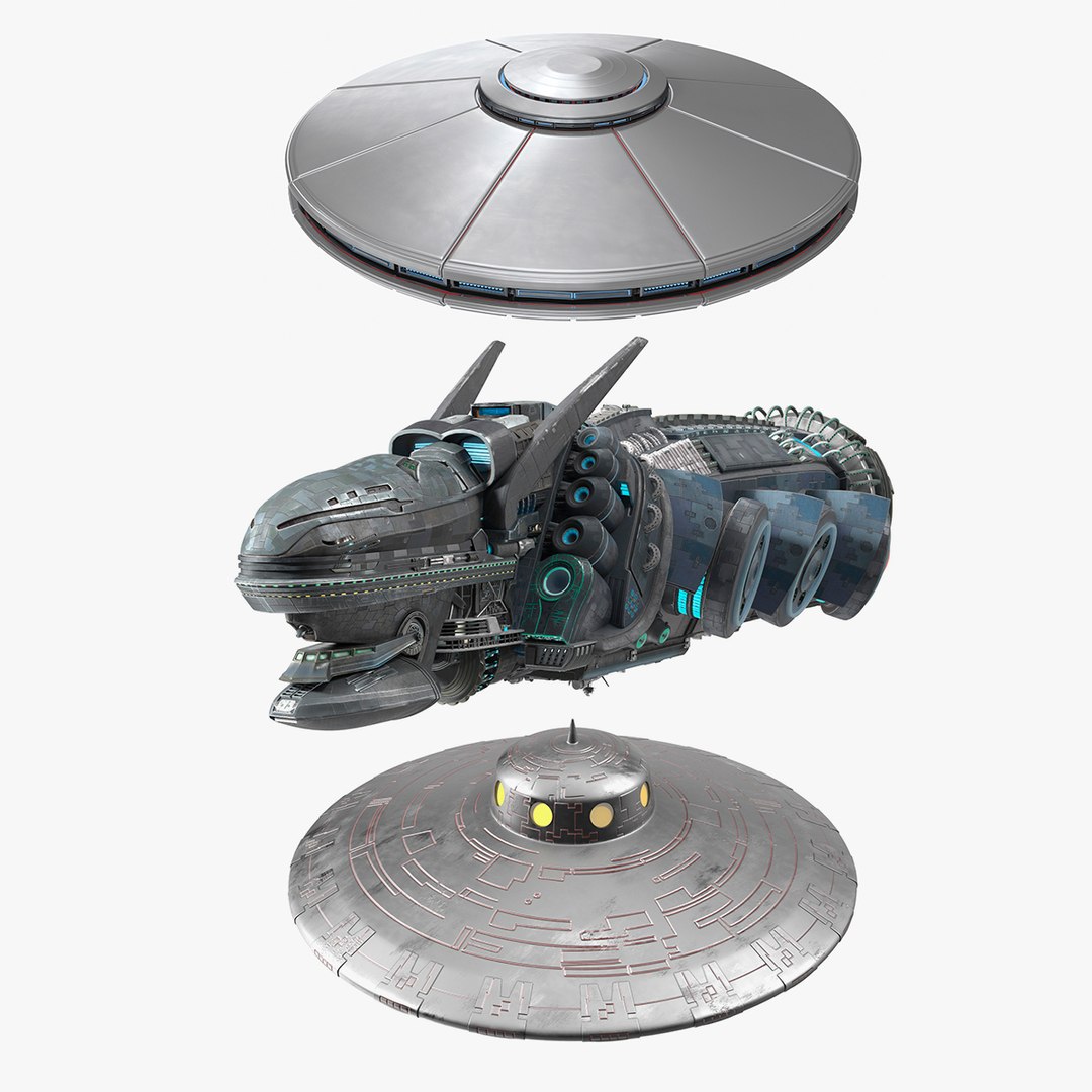 UFO Ships Collection 2 3D model preview