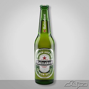 3d beer bottle model