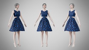 Dress 33 Midnight Petal model