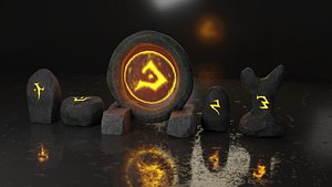 runestones baking 3D model