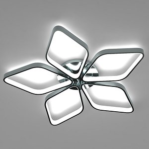 3D Ceiling light - 5 diamonds lamp with LED model