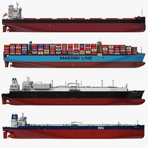 3D Large Commercial Vessels model