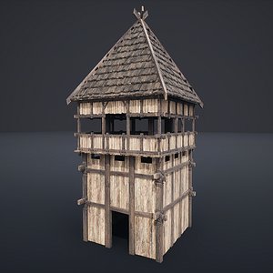 MEDIEVAL WATCHTOWER TOWER FORT FORTRESS CASTLE WALLS NEXTGEN AAA model