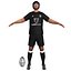 rugby player 3d max