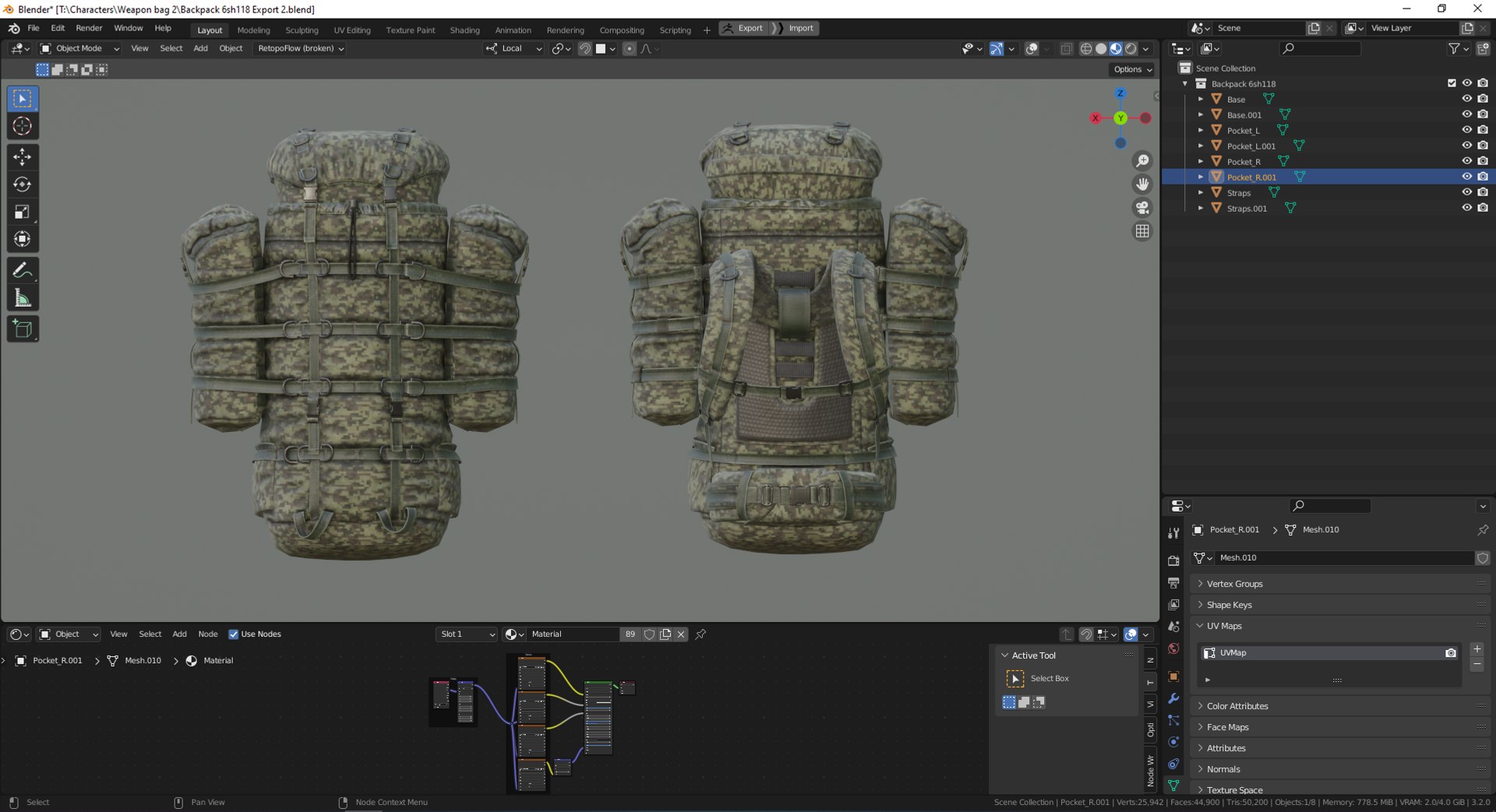 3D Backpack 6sh118 - TurboSquid 1920663