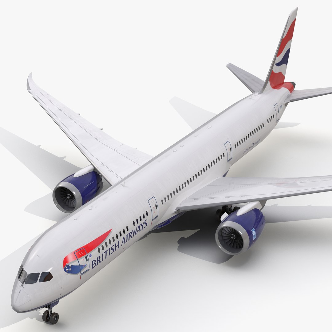 Boeing 787-9 Dreamliner British Airways 3D model preview