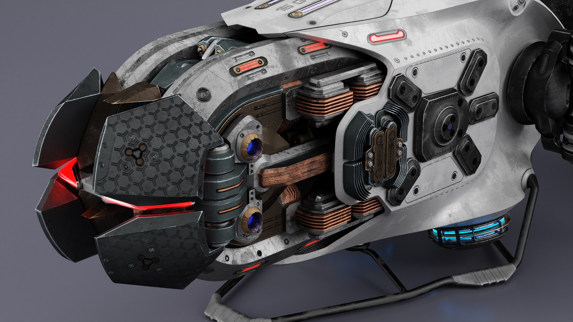 Spaceship Loader With Asteroid 3D Model - TurboSquid 2312627
