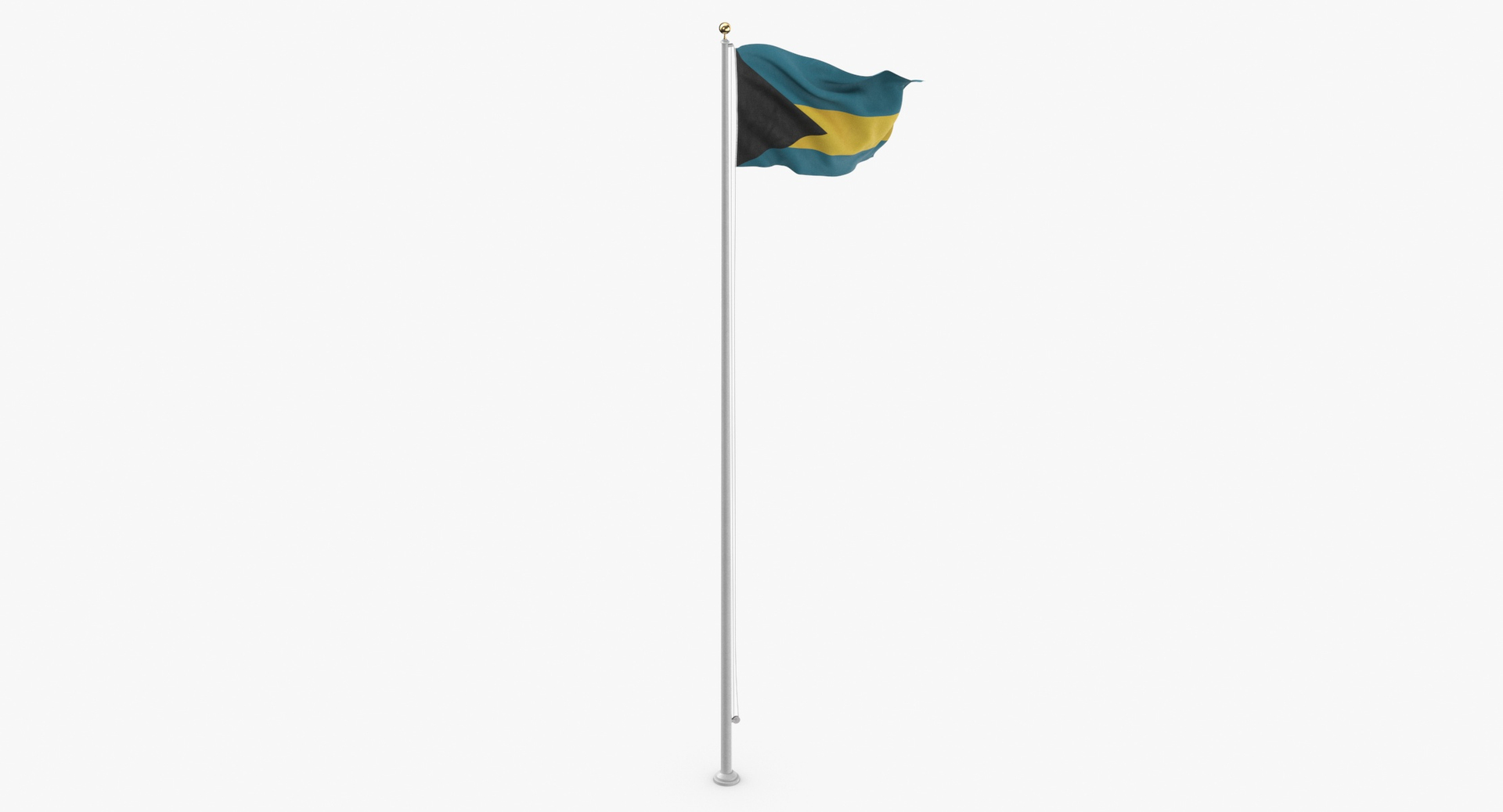 3D Model Flag Pole Bahamas - TurboSquid 1574007