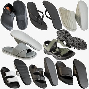 3D realistic shoes 34 slippers