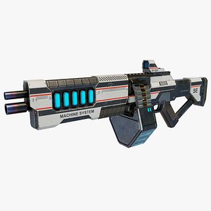 3D Sci Fi Machinegun