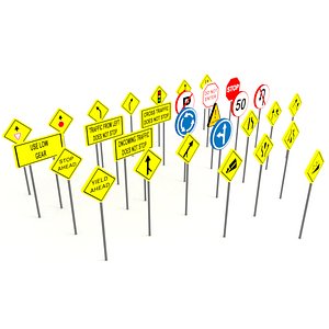 street signs 3D model